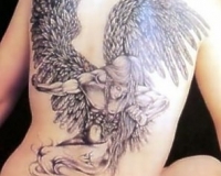 tatoo ange triste