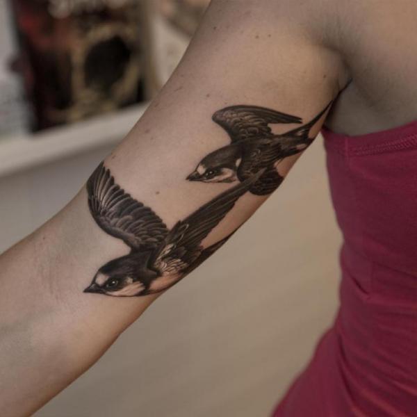 tatoo oiseau bras