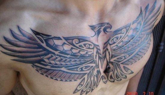 tatouage aigle pectoraux