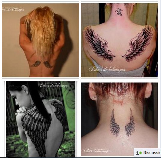 tatouage aile omoplate