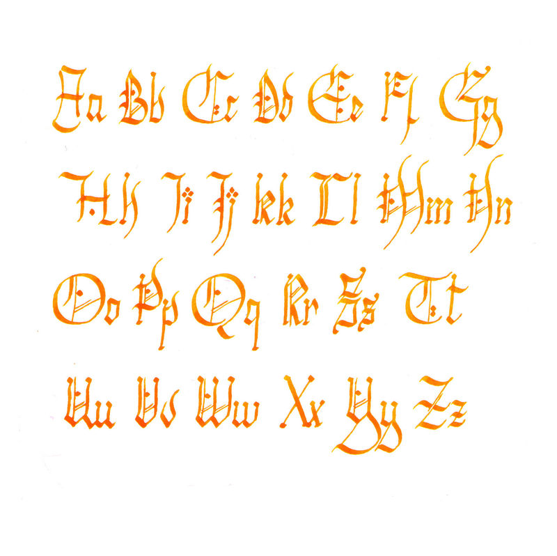 tatouage alphabet celtique