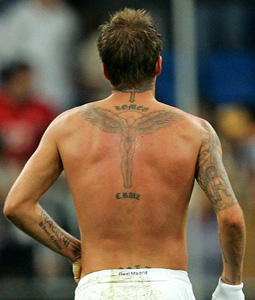 Tatouage ange beckham