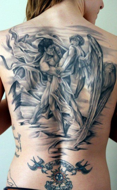 tatouage ange bras