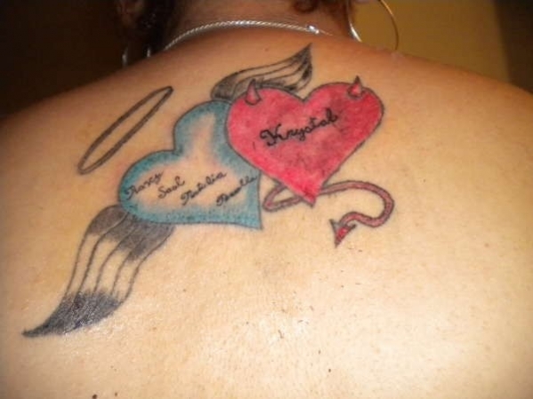 tatouage ange coeur