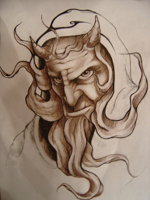tatouage ange cornu