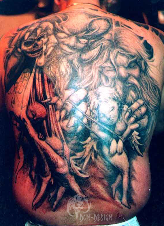 tatouage ange cornu