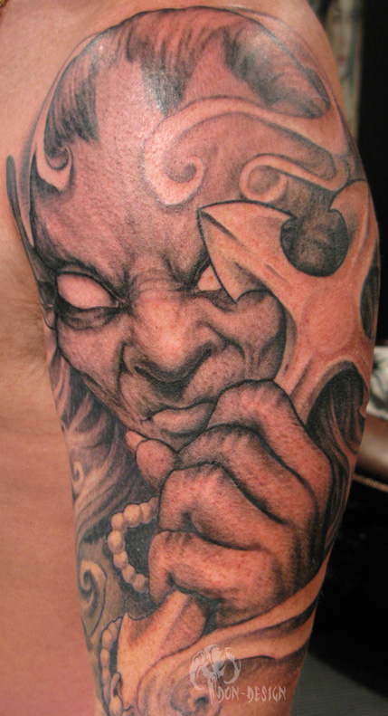 tatouage ange cornu