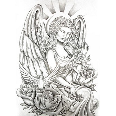 tatouage ange croix