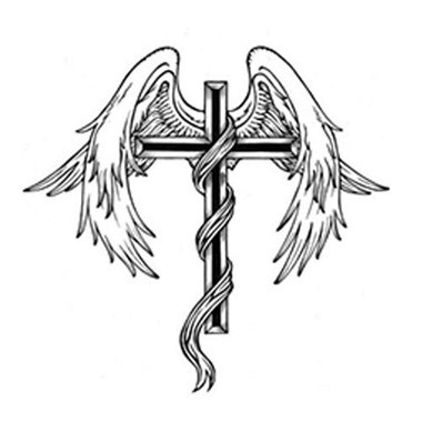 tatouage ange croix
