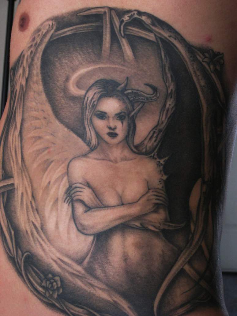 tatouage ange diable
