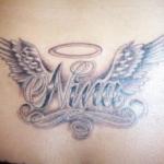 tatouage ange et prenom