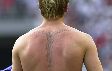 tatouage ange gardien beckham