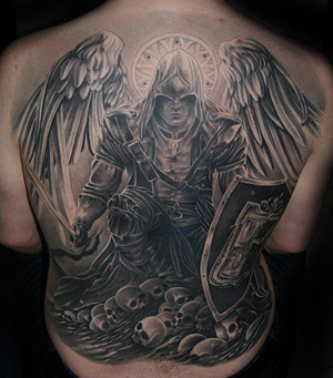 tatouage ange mort