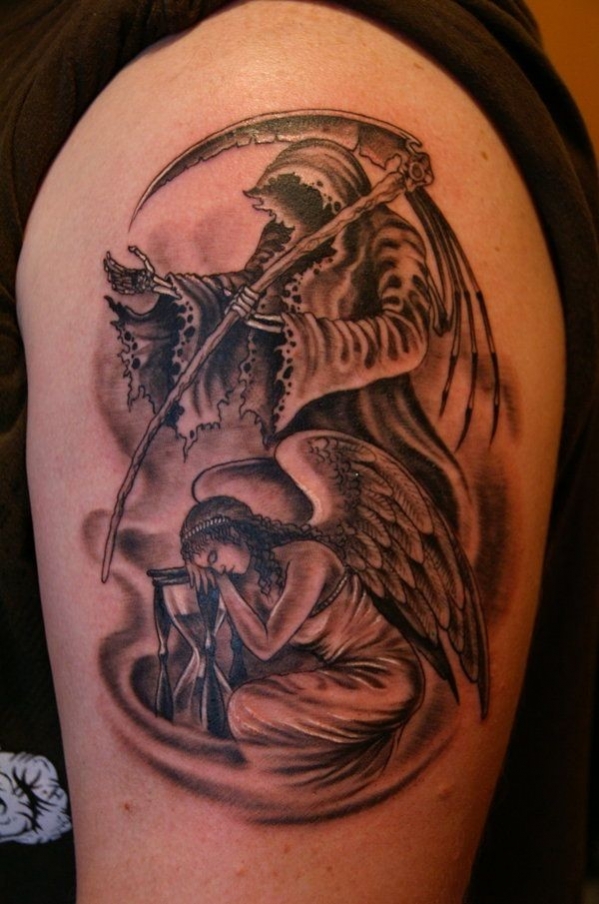 tatouage ange mort