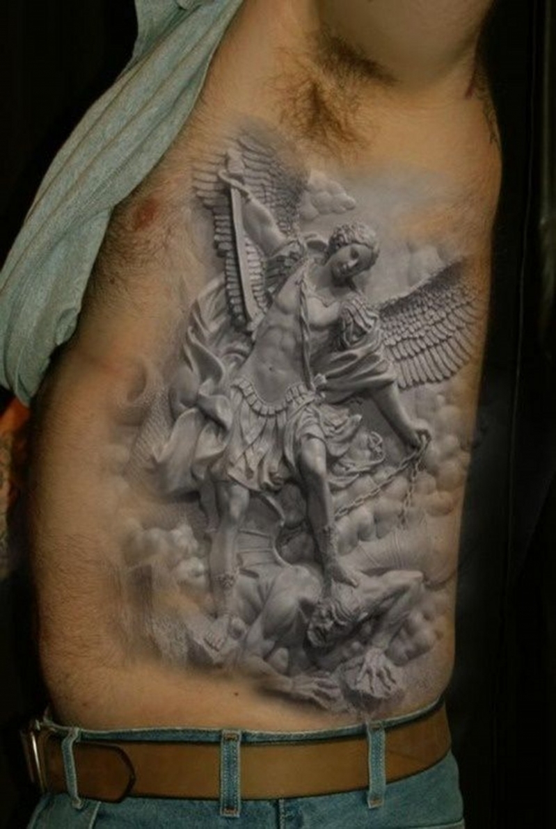 tatouage ange nuage