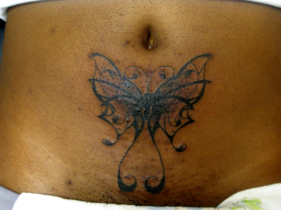 tatouage ange papillon