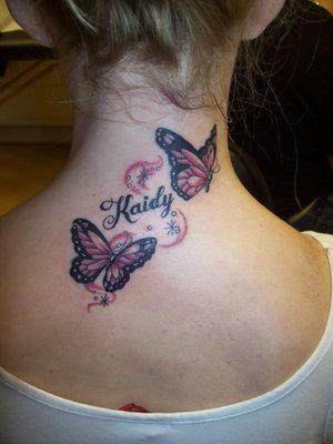 tatouage ange papillon