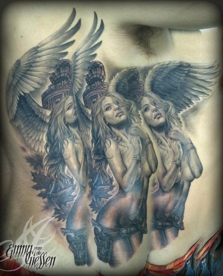 tatouage ange pin up