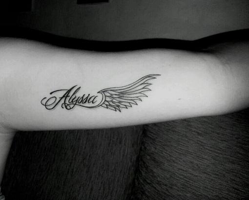 tatouage ange prenom