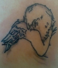 tatouage ange qui dort