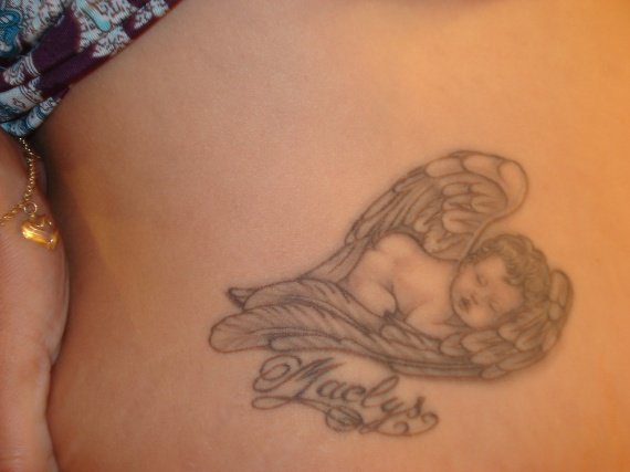 tatouage ange qui dort