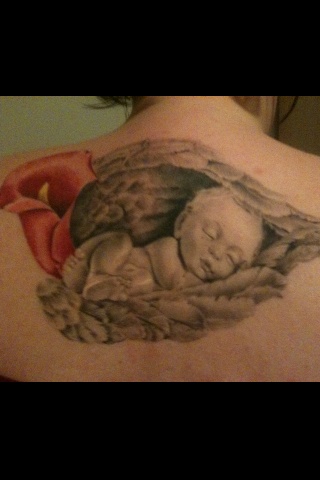 tatouage ange qui dort