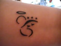 tatouage ange simple