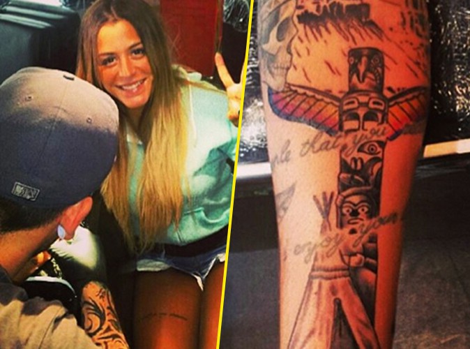 tatouage ange sur la cuisse