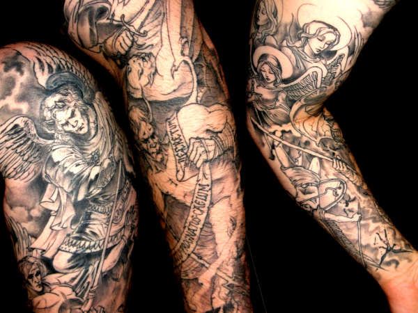 tatouage ange sur le bras