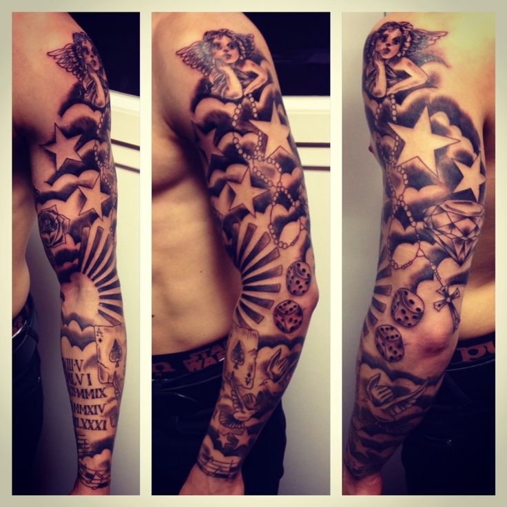 tatouage ange sur nuage