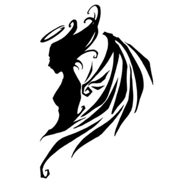 tatouage ange tribal