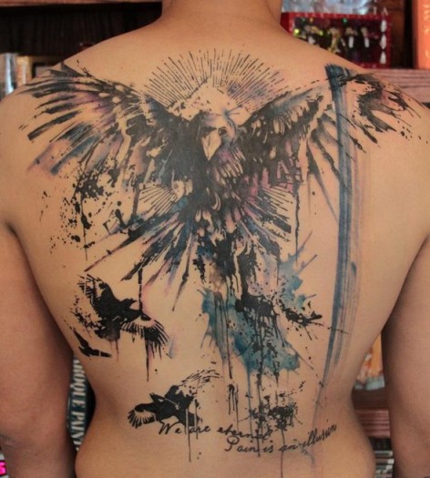 tatouage animaux dos