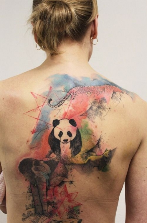 tatouage animaux dos