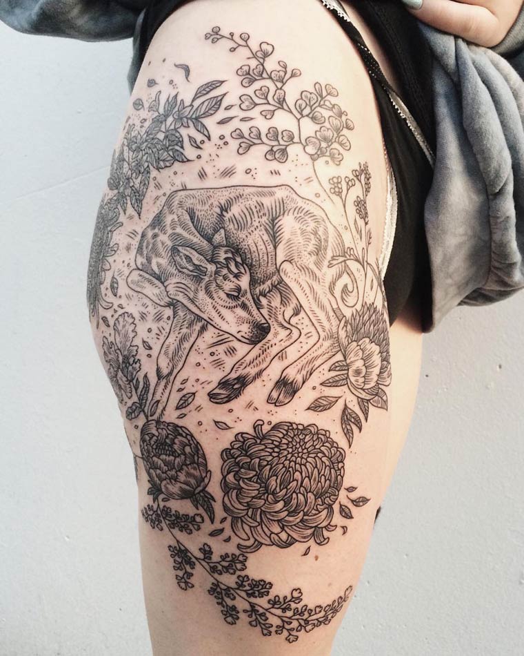 tatouage animaux et nature