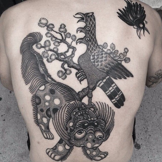tatouage animaux fantastique