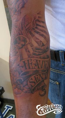 tatouage avant bras ange
