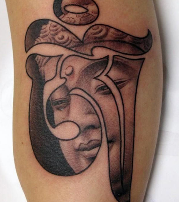 tatouage avant bras bouddha