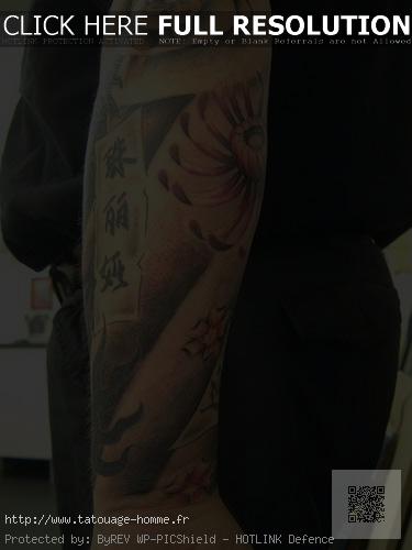 tatouage avant bras chinois