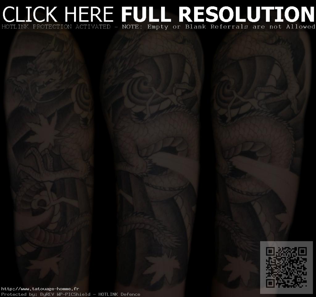 tatouage avant bras homme dragon