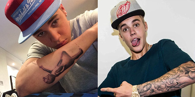 tatouage avant bras justin bieber