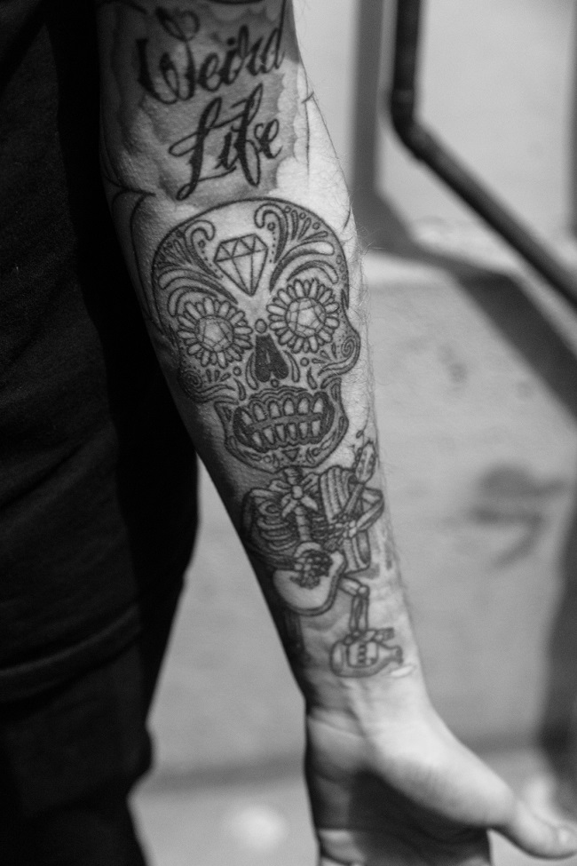 tatouage avant bras manchette