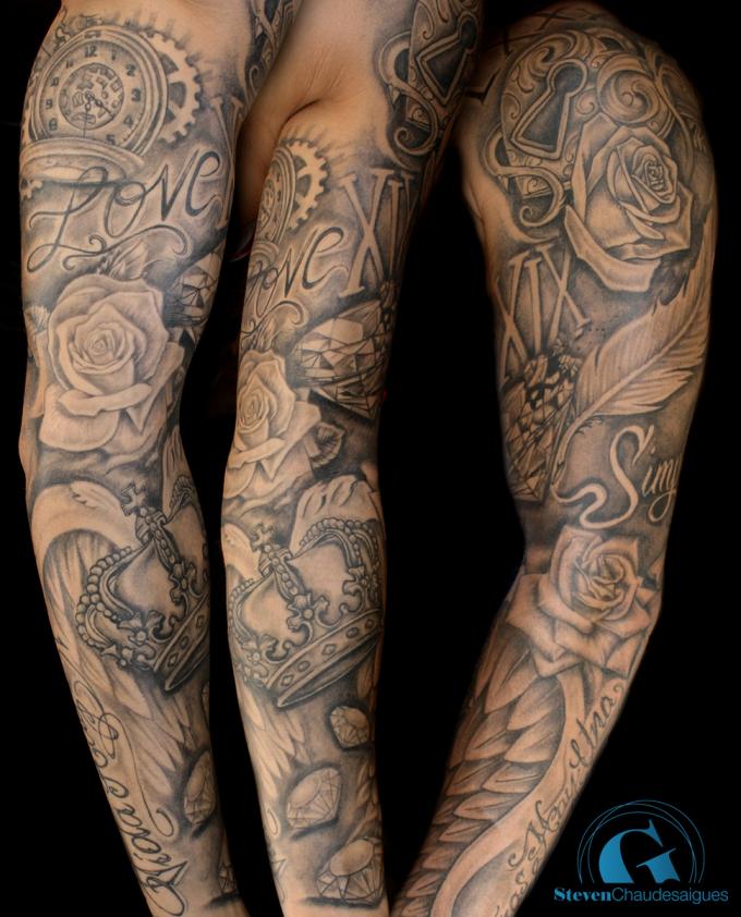 tatouage avant bras ombrage