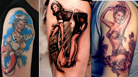 tatouage avant bras pin up