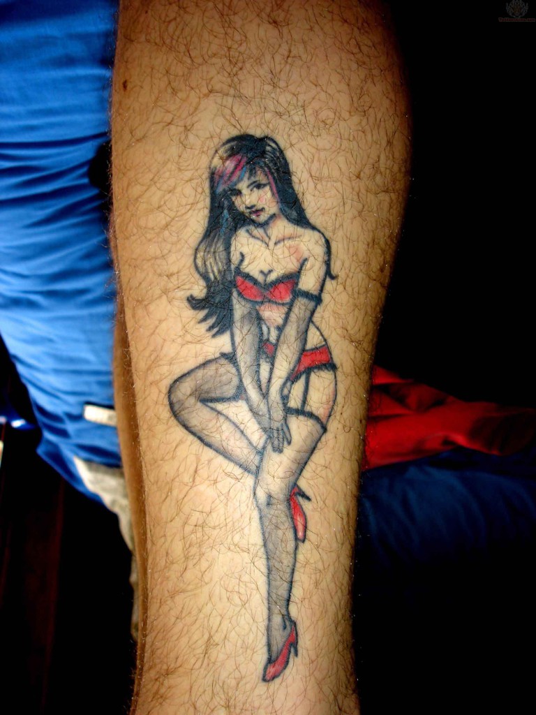 tatouage avant bras pin up