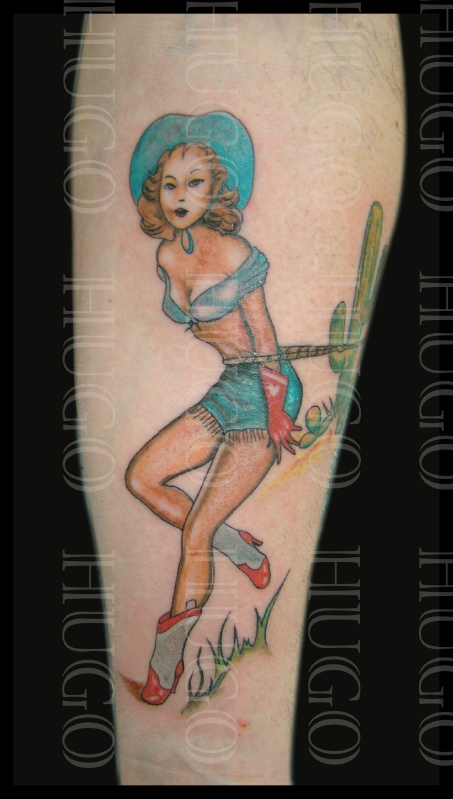 tatouage avant bras pin up