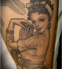 tatouage avant bras pin up