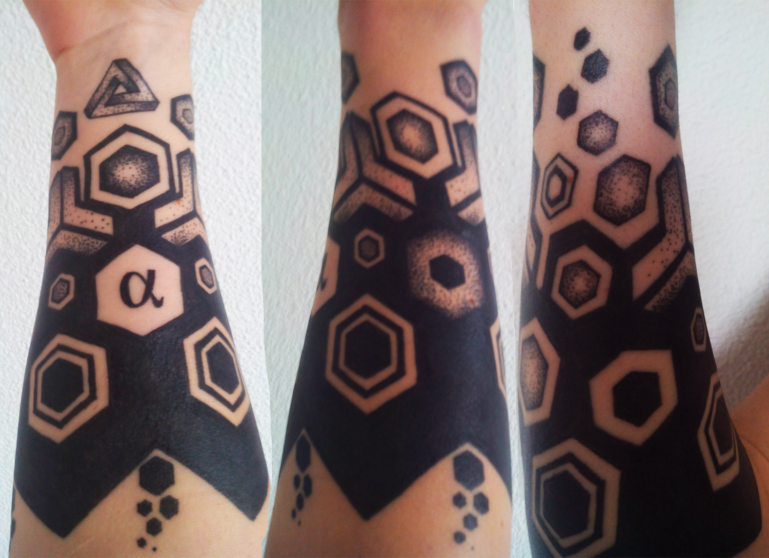 tatouage avant bras poilu