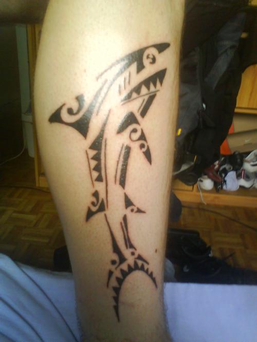 tatouage avant bras requin