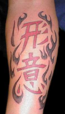 tatouage avant bras signe chinois
