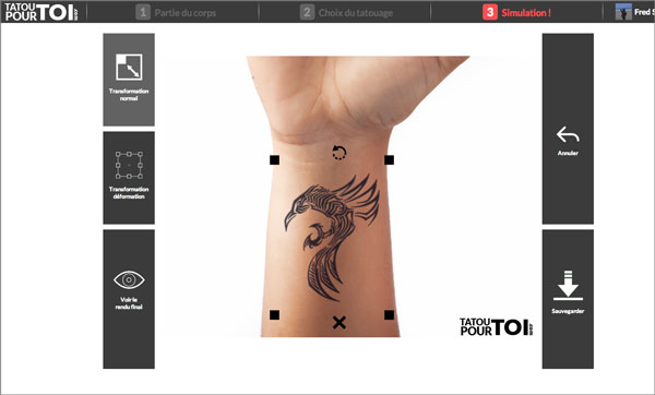 tatouage avant bras simulation